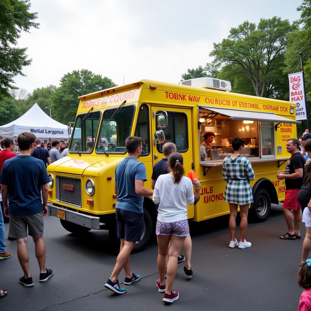 Vibrant Food Truck Parked at a Maryland Festival