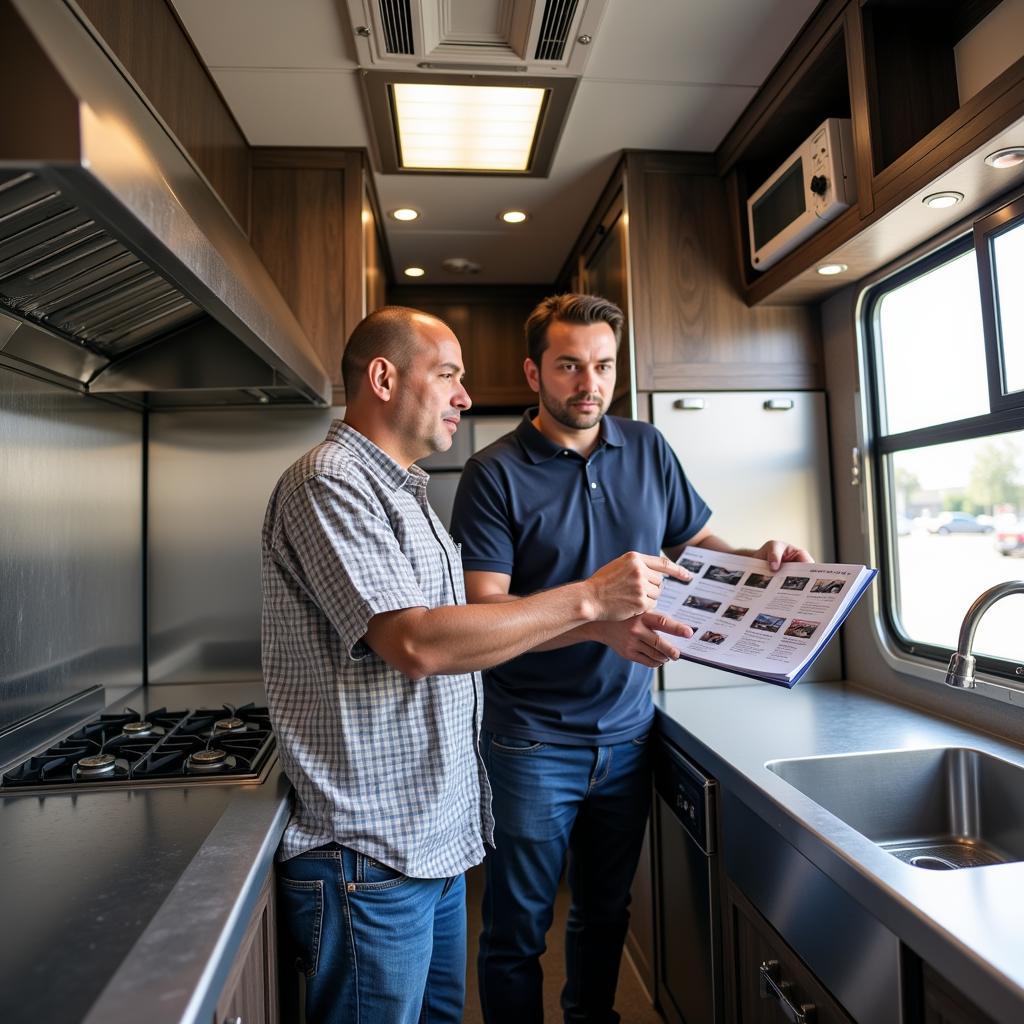 Food Truck Owner Discussing Hood Options