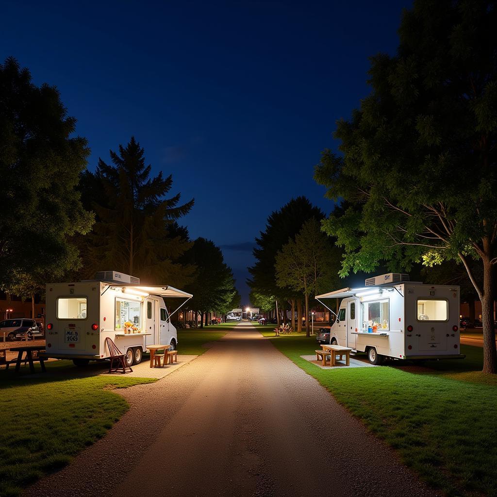 Food truck park amenities