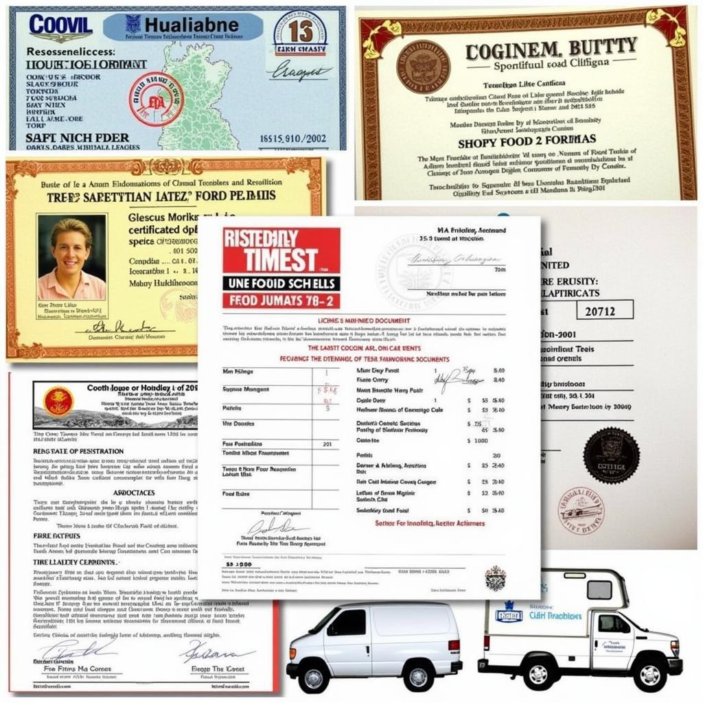 Food Truck Permits and Licenses Collage