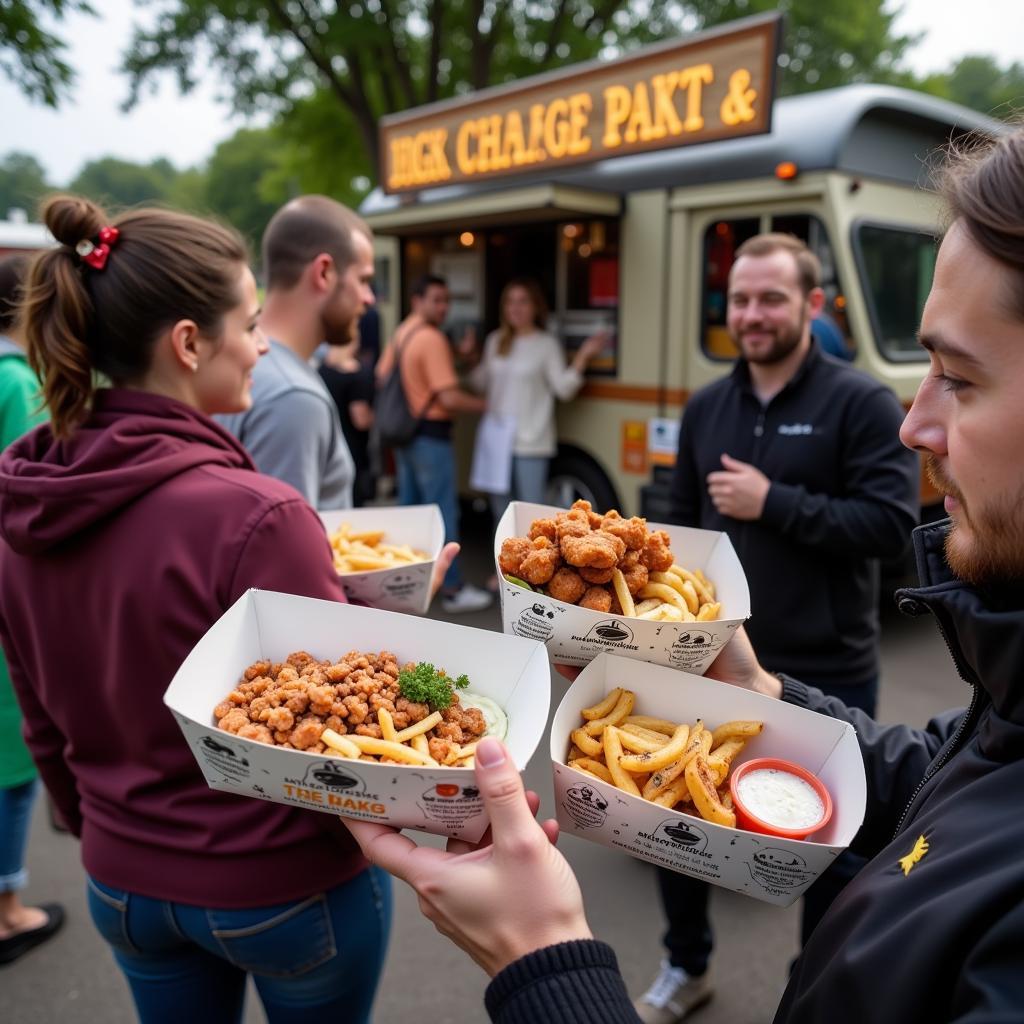 Food Truck with Branded Food Containers