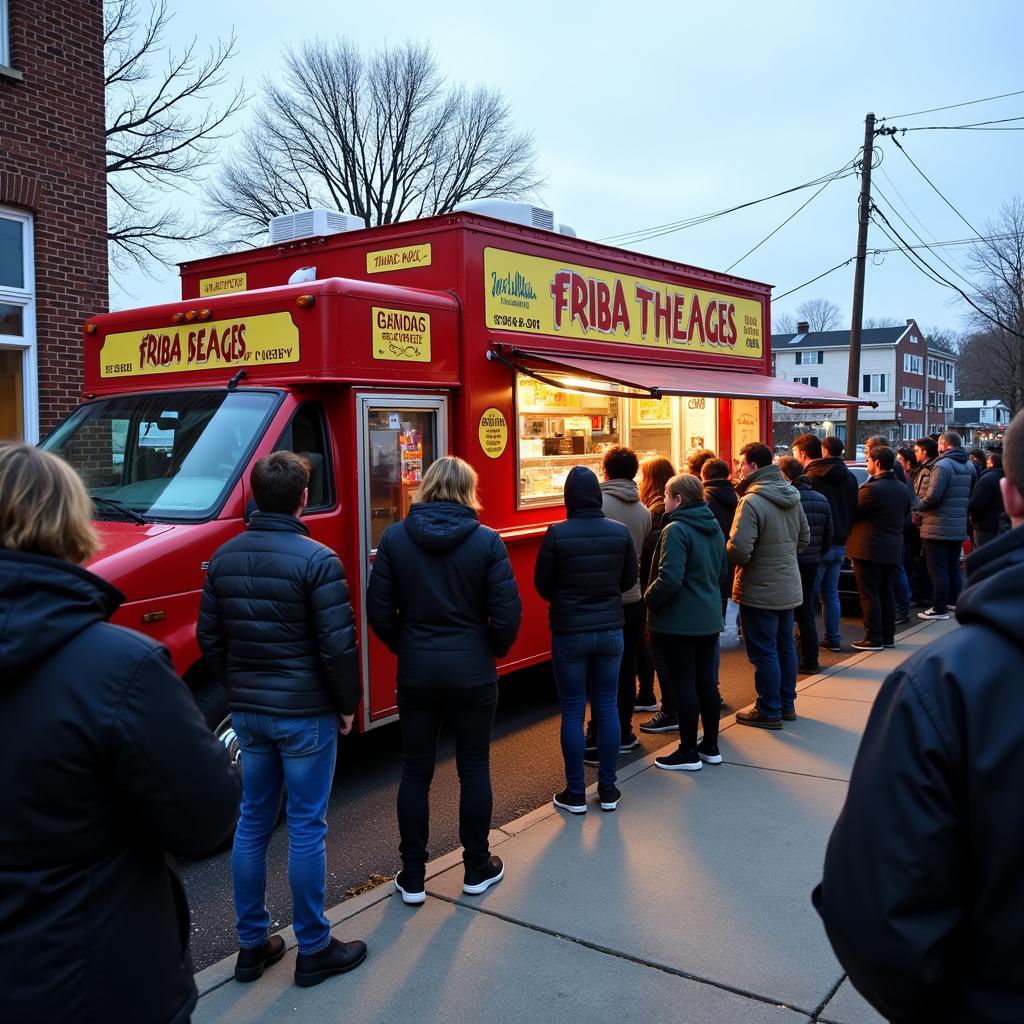 Long Lines at a Popular Food Truck in Washington PA