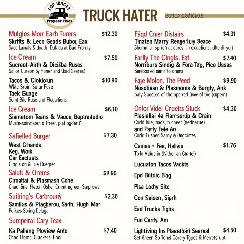 Winston-Salem food truck menu 