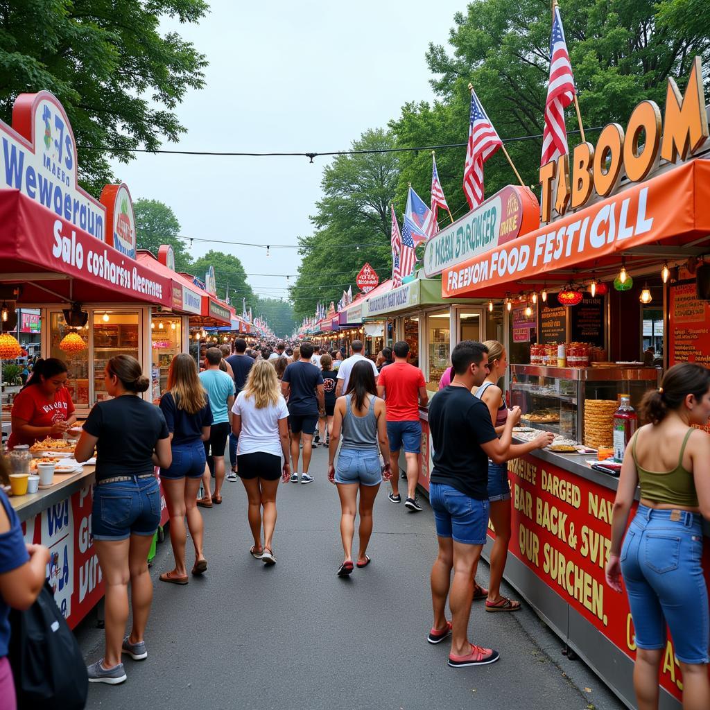 Diverse Food Stalls at Freedom Food Festival Lexington