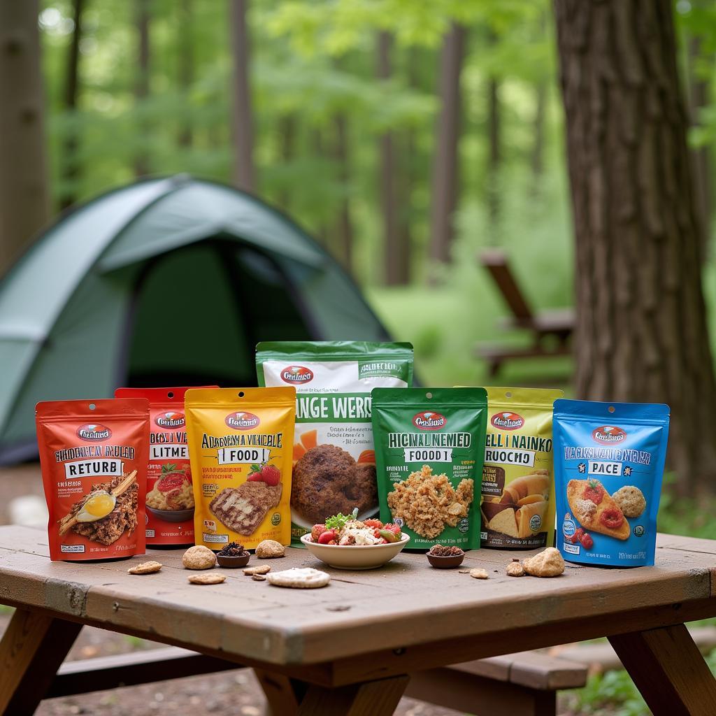 Camping with freeze dried meals