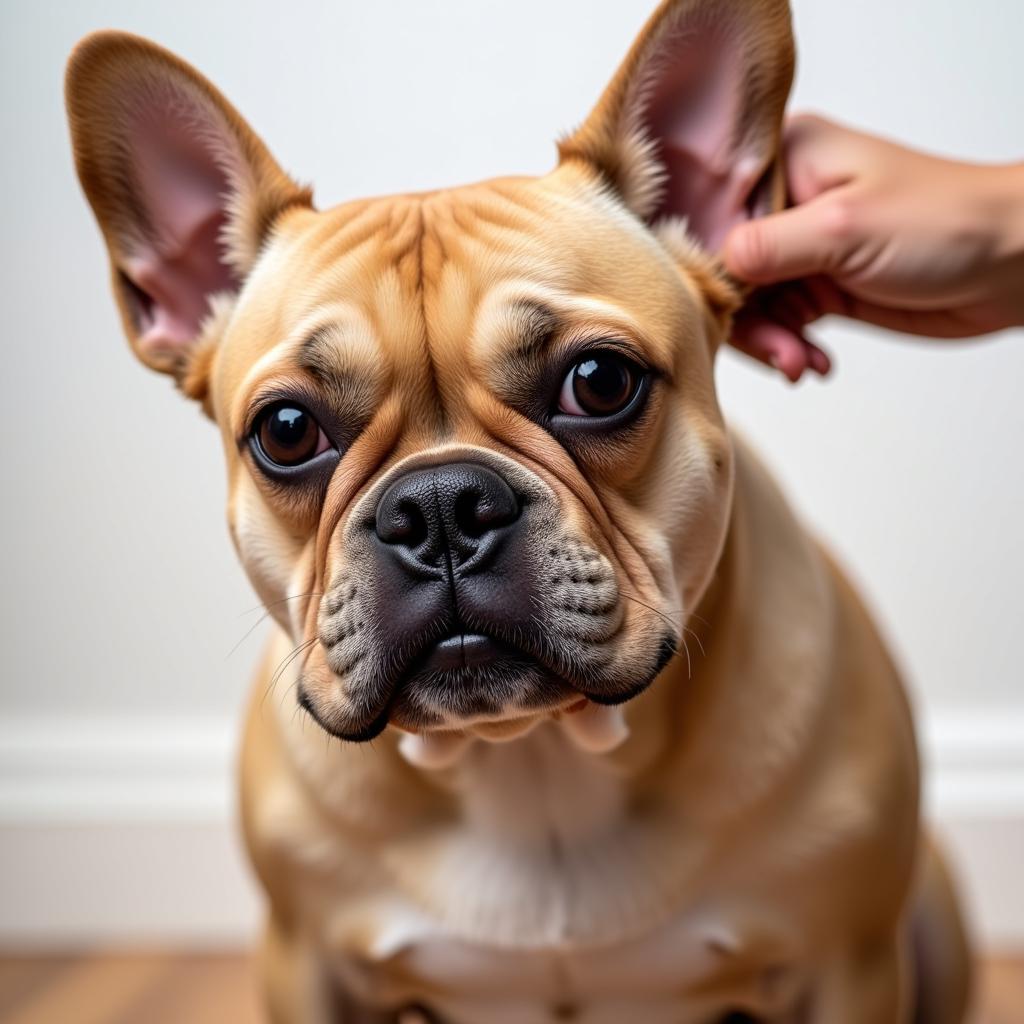 French Bulldog scratching due to skin allergies