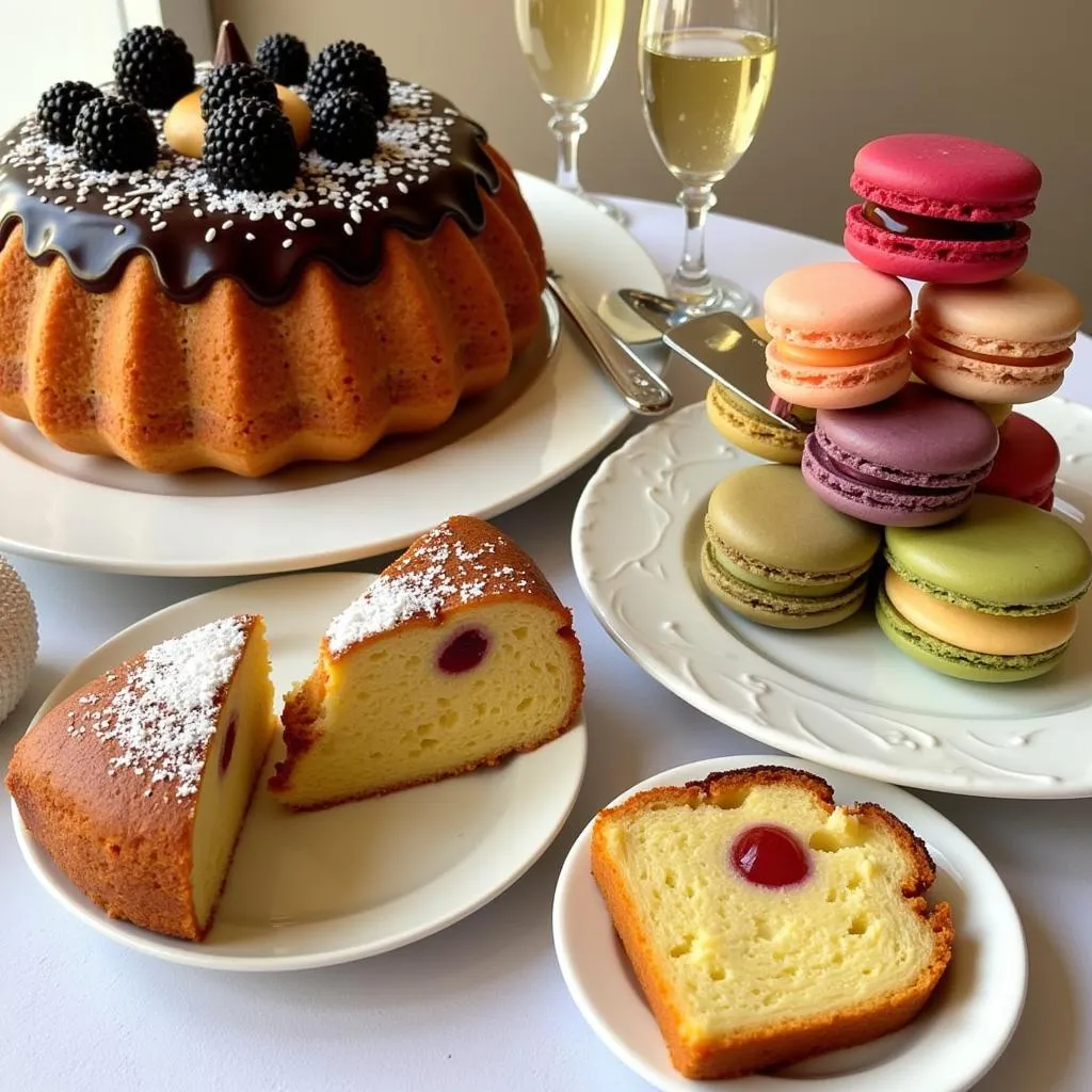 A tempting spread of French New Year's Eve desserts