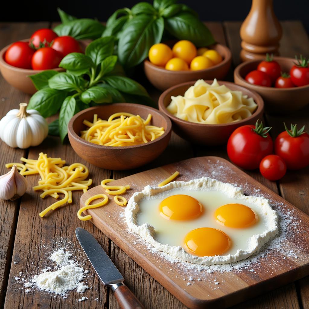 Fresh Italian Pasta Ingredients