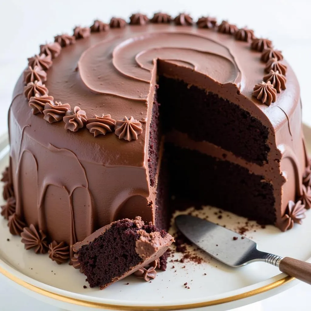 Frosted Gluten-Free Devil's Food Cake