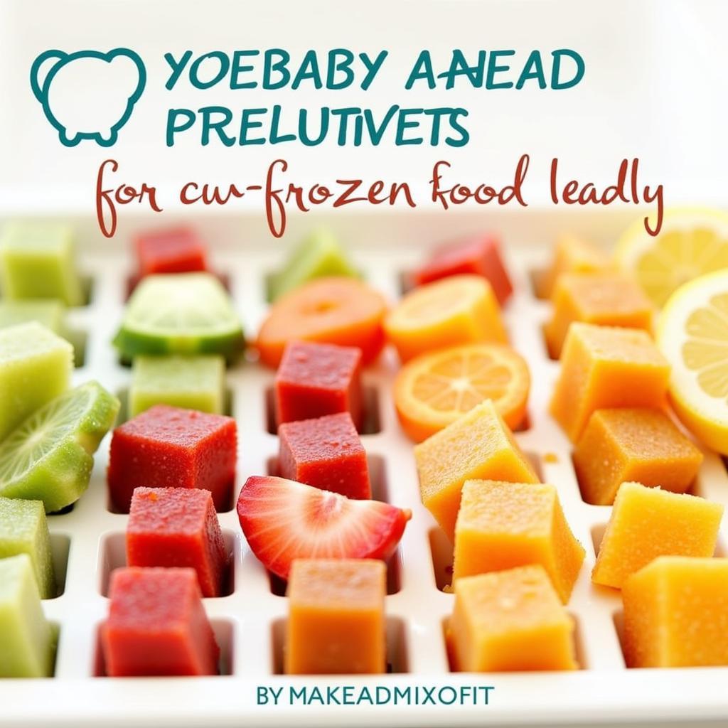 Frozen Baby Food Cubes Ready for Pouches