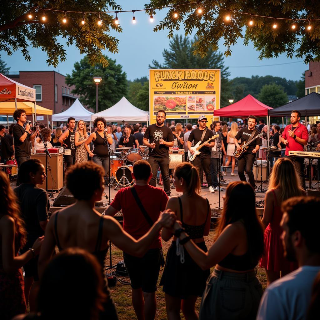 Live Music at a Funk Soul Food Festival