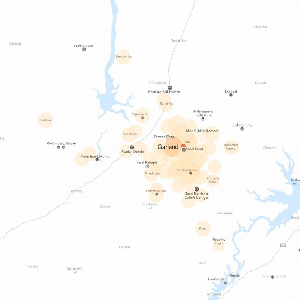 Map of Garland, Texas with Food Pantry Locations