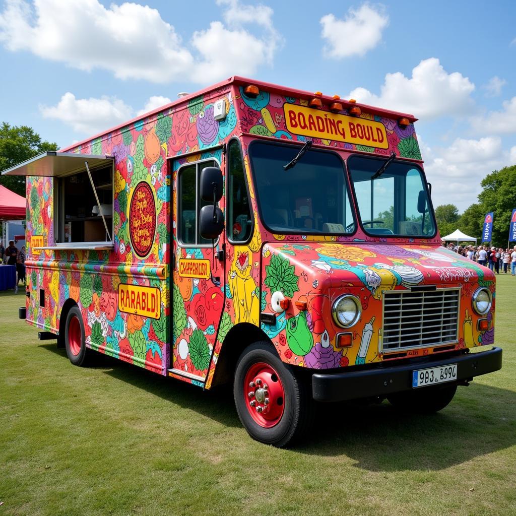 Vibrant Gastro Graffiti Food Truck Design