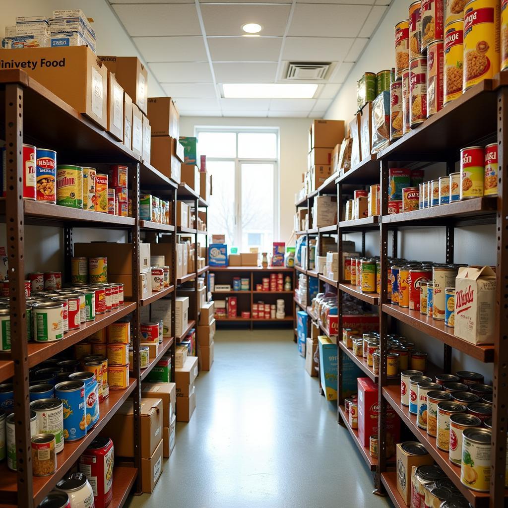 Donations at a Gaylord Food Pantry