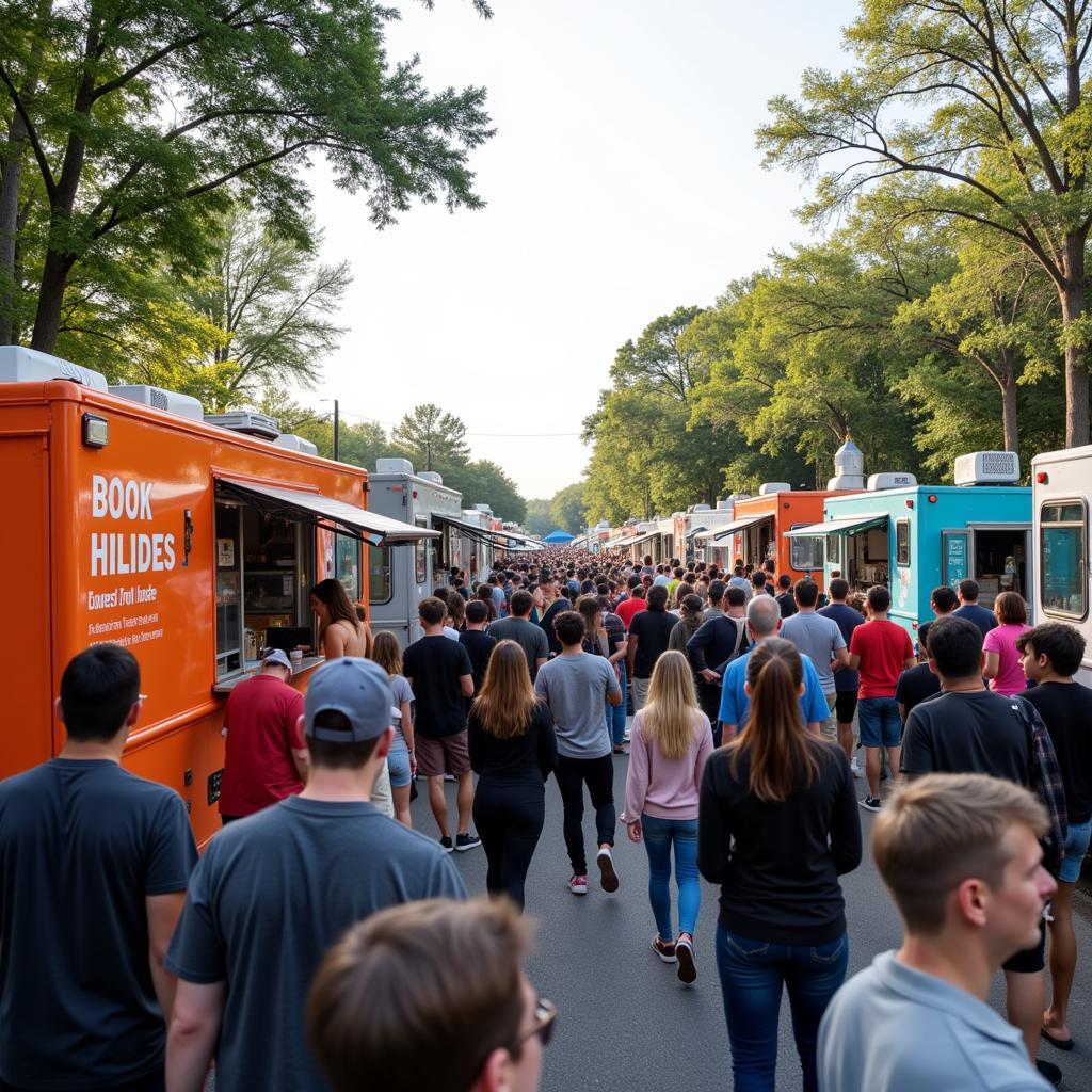 Crowds at a Georgia Food Truck Festival