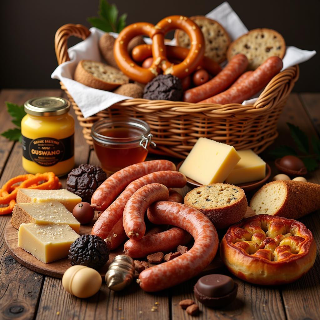 Typical Contents of a German Food Basket