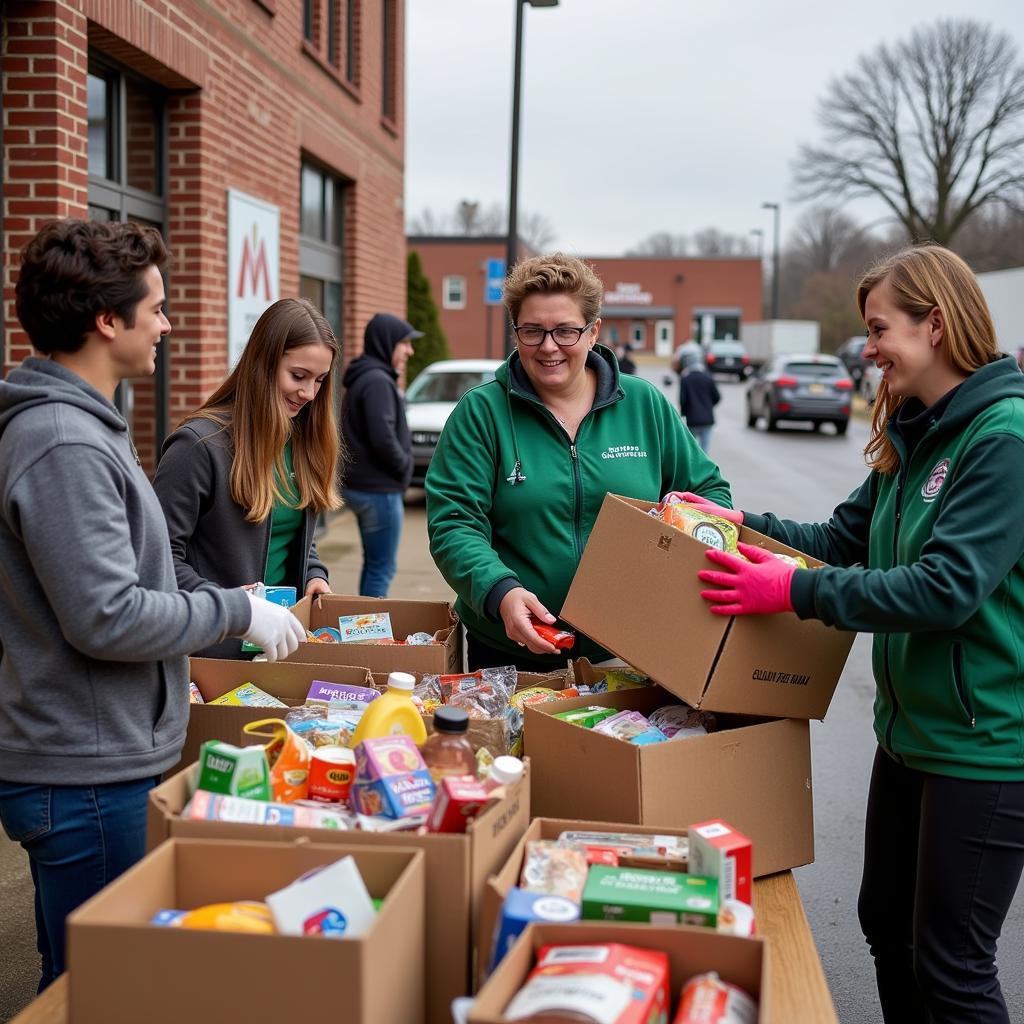 Food bank distribution in Glasgow Kentucky