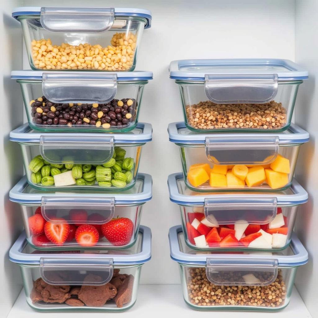 Glass Food Storage Containers in an Organized Kitchen