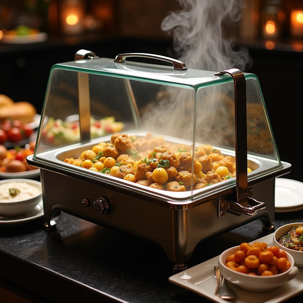 Glass Top Food Warmer Buffet Style