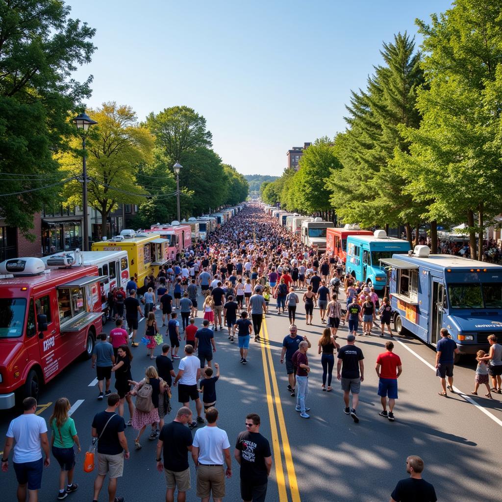 Crowds gather at the Glenside Food Truck Festival