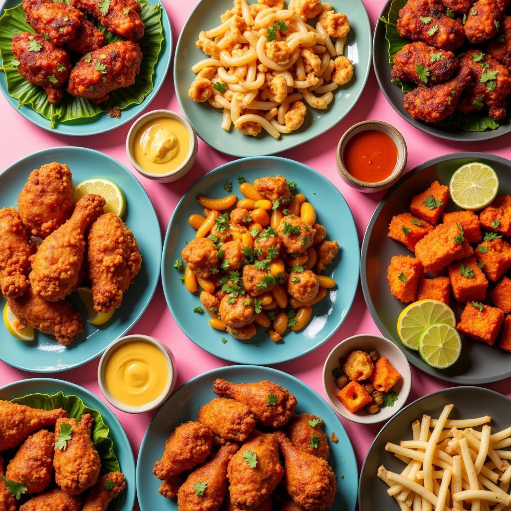 A Spread of Diverse Chicken Dishes from Around the World