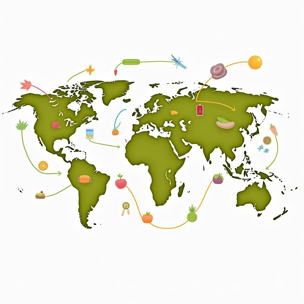 Global Food Supply Chain Illustration