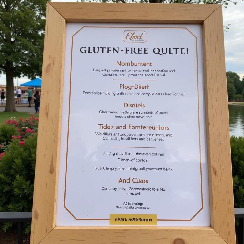  Gluten-Free Signage at Epcot Food Booth