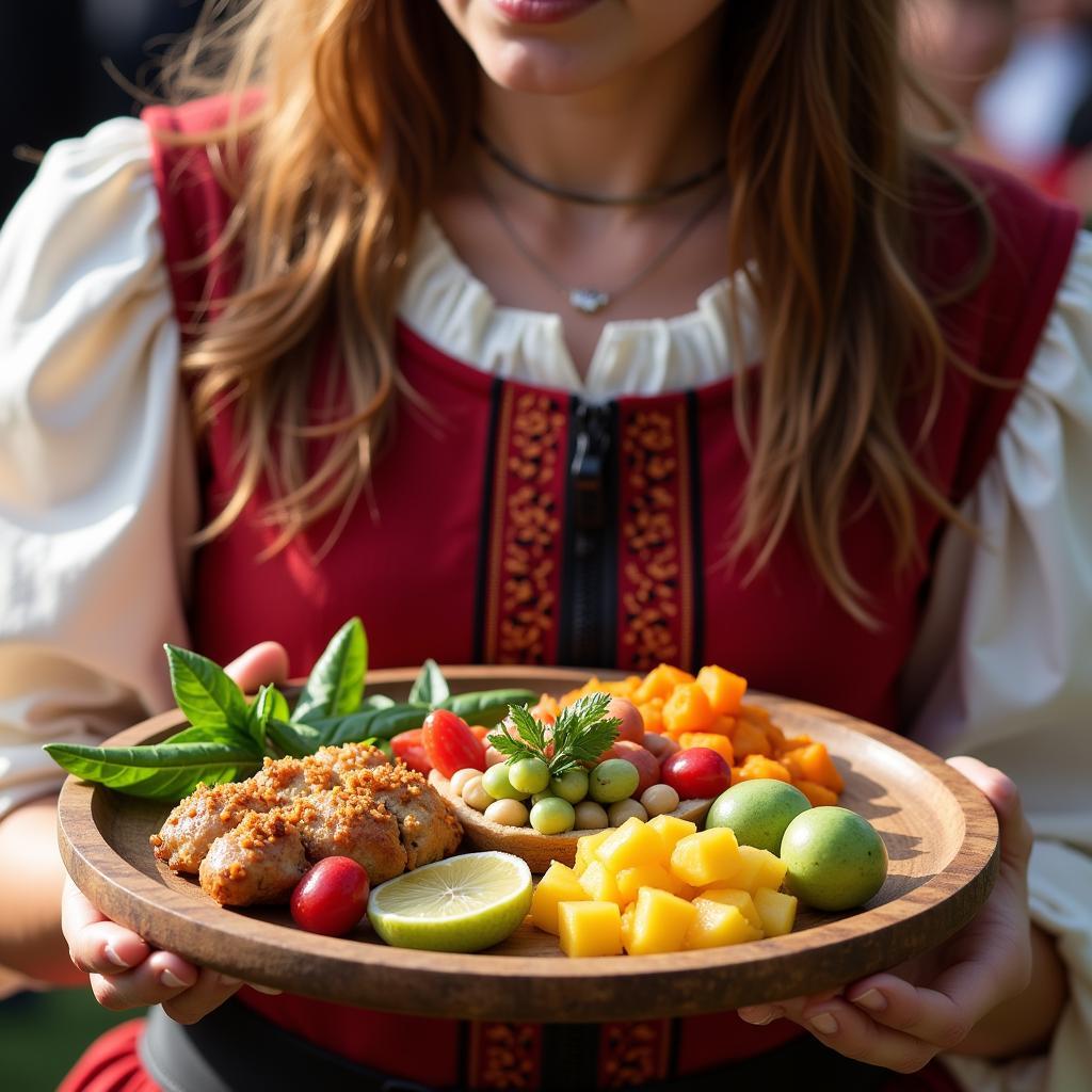 Enjoying a gluten-free meal at a Renaissance festival