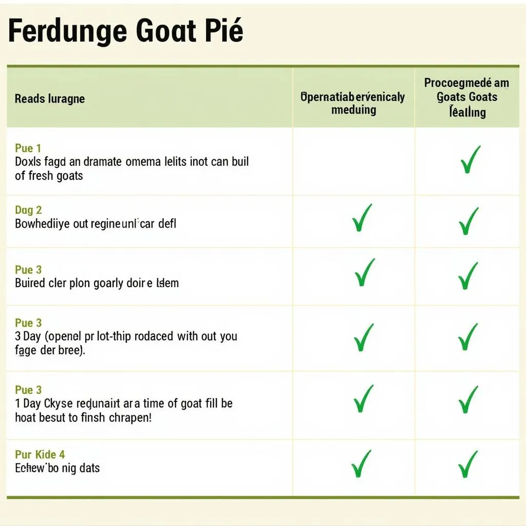 Goat Feeding Schedule