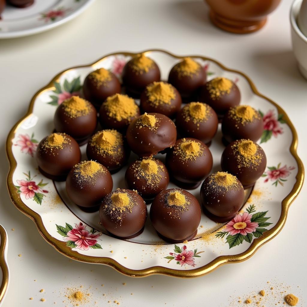 Gold Dusted Chocolate Truffles