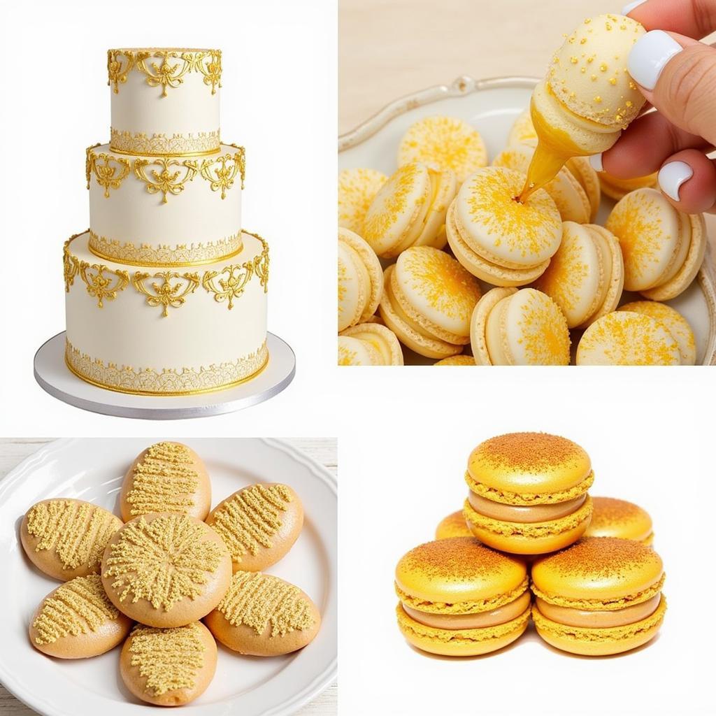 Various Uses of Gold Gel Food Coloring