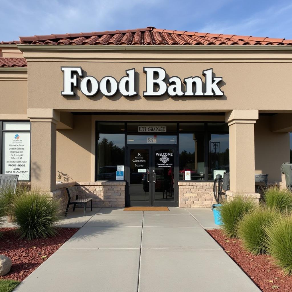 Exterior of a food bank in Gonzales, LA 