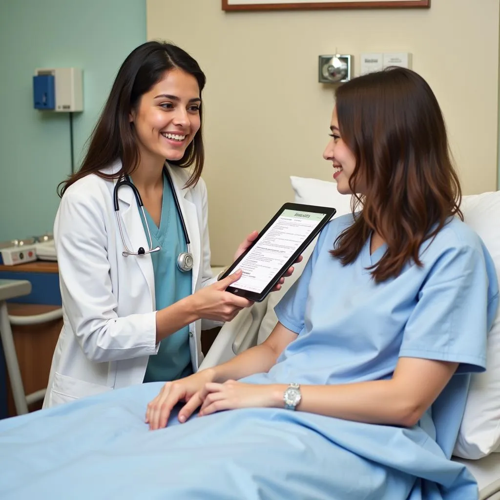 A Dietician Discussing Meal Options with a Patient