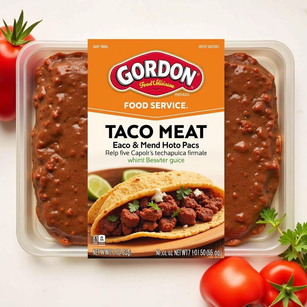 Gordon Food Service Taco Meat Packaging