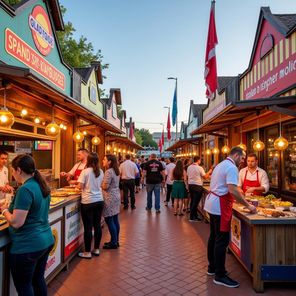 Food stalls at the Goya Foods Grand Tasting Village