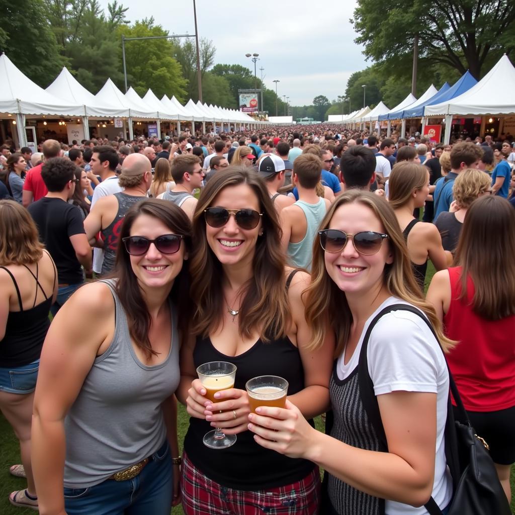 Attendees enjoying the Grand Rapids Beer, Wine, and Food Festival