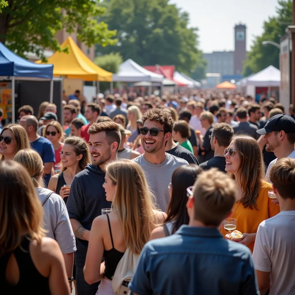 Crowd enjoying the Grand Rapids Food Festival