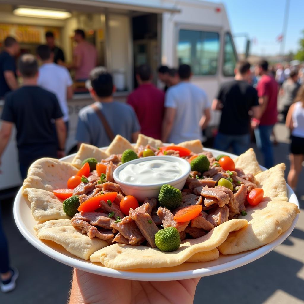 Greece Food Truck Rodeo Gyro Platter