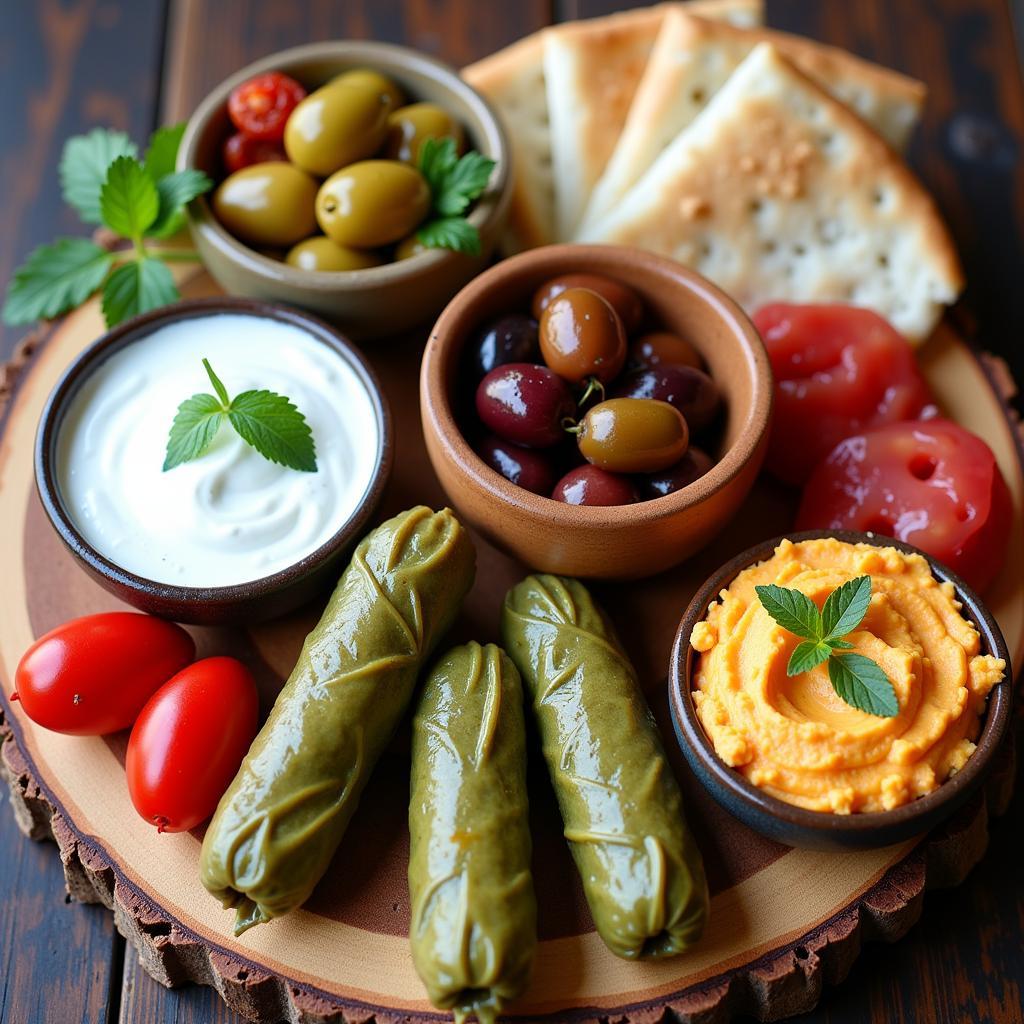 A Vibrant Greek Meze Platter