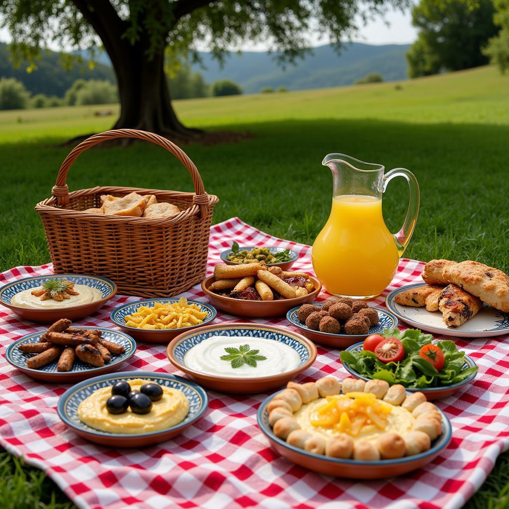 Greek Picnic Spread