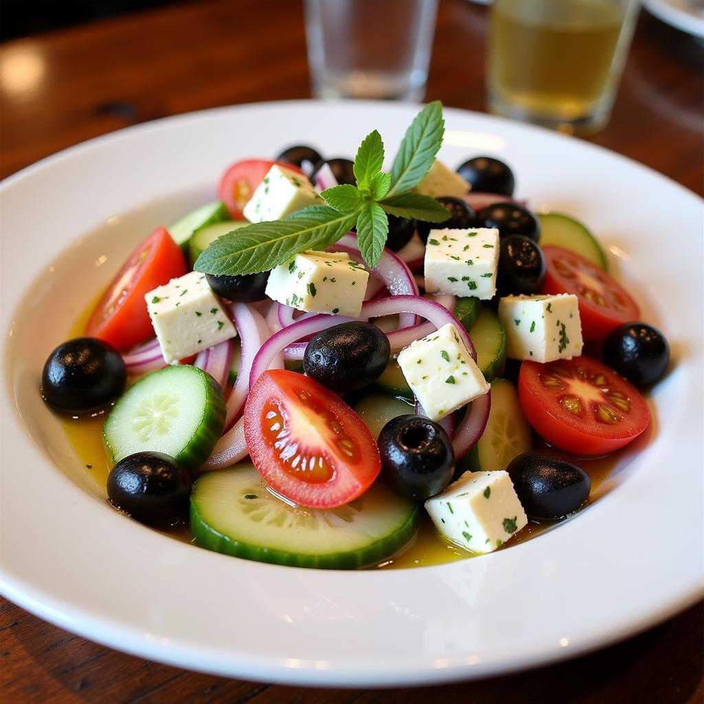 Fresh Greek Salad at a Jacksonville Restaurant