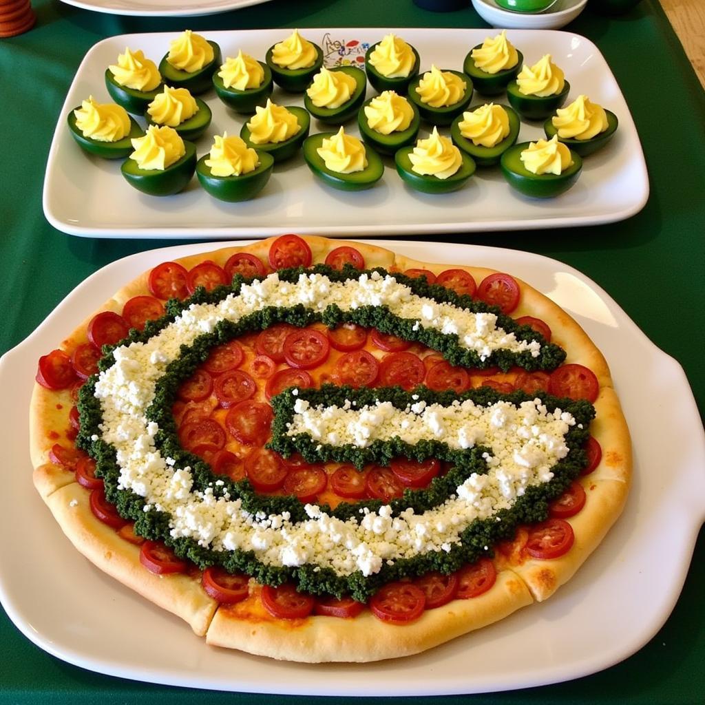 Green Bay Packers tailgate food featuring creative dishes