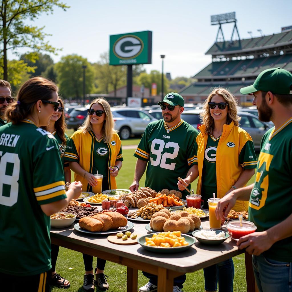 Green Bay Packers tailgate party setup