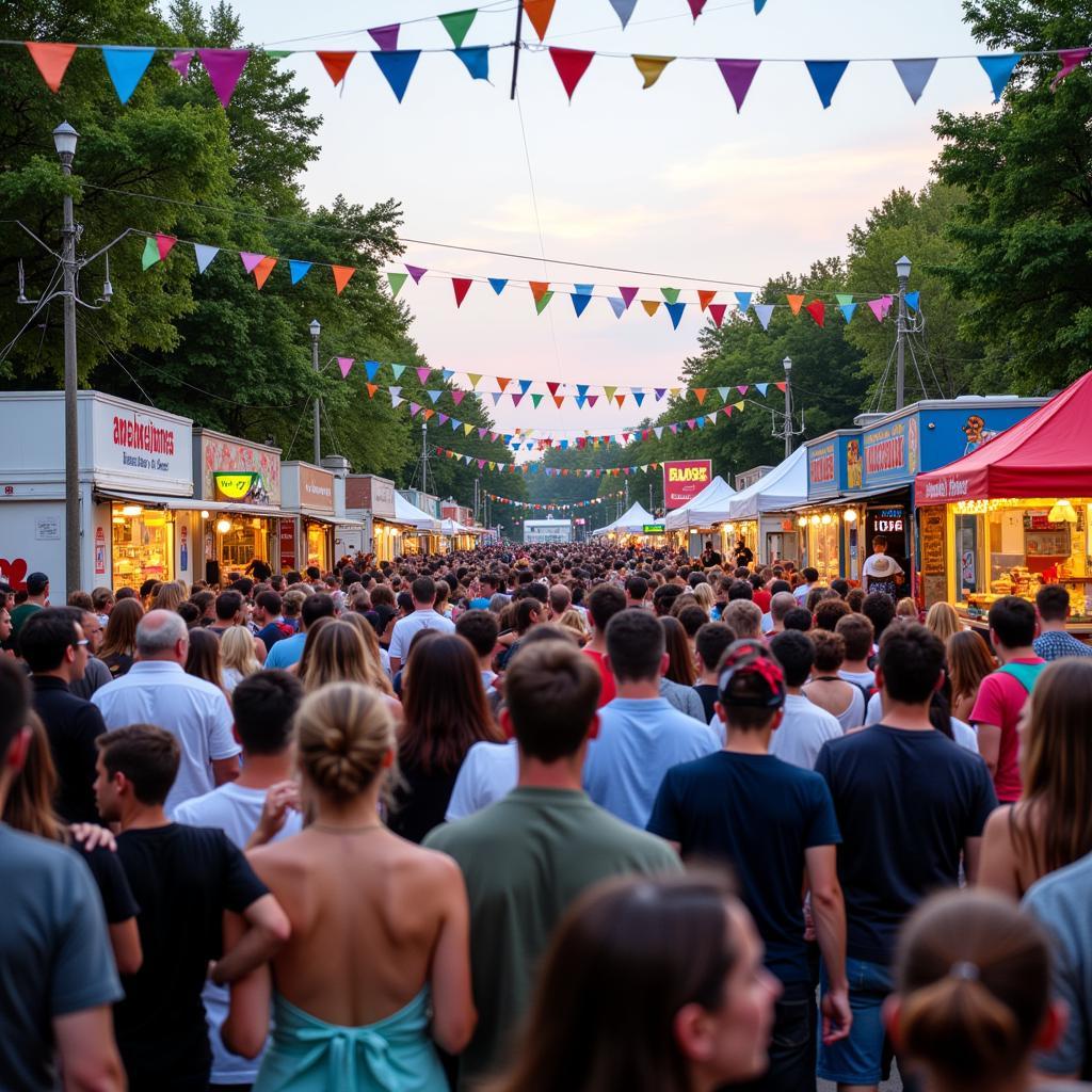 Crowds at the Greensboro Food Truck Festival