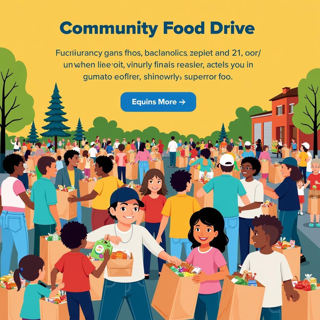 Community members participating in a food drive for Hallandale Food Pantry