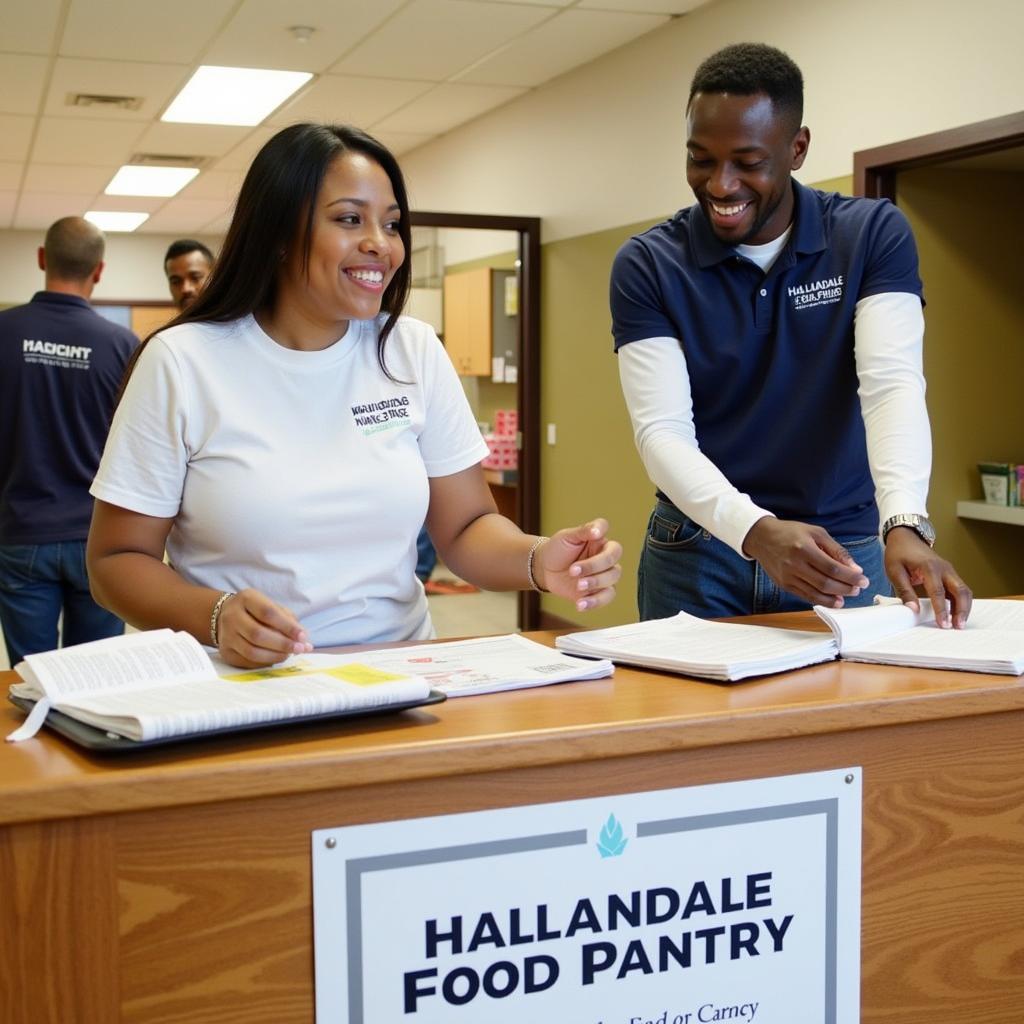 Registration process at Hallandale Food Pantry