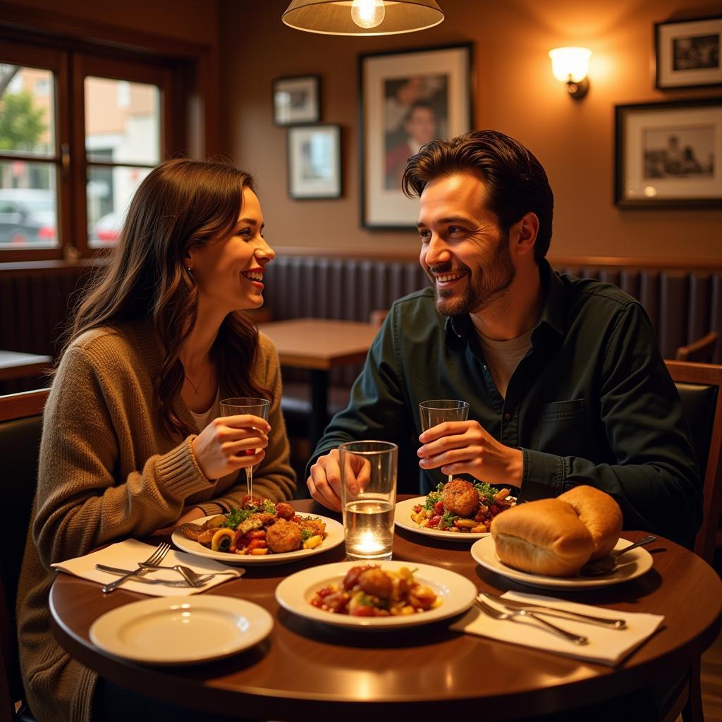 Happy Couple Enjoying Wednesday Food Specials