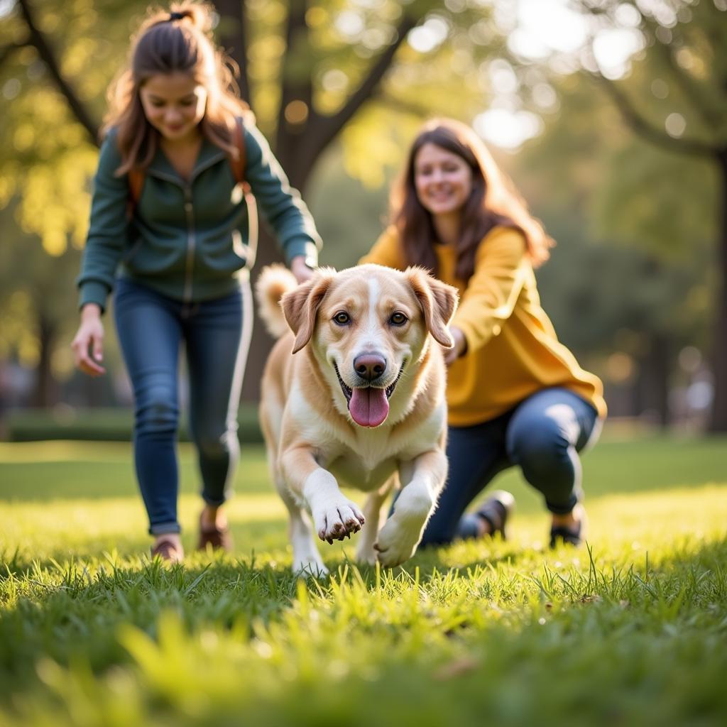 Happy Dog with Owner