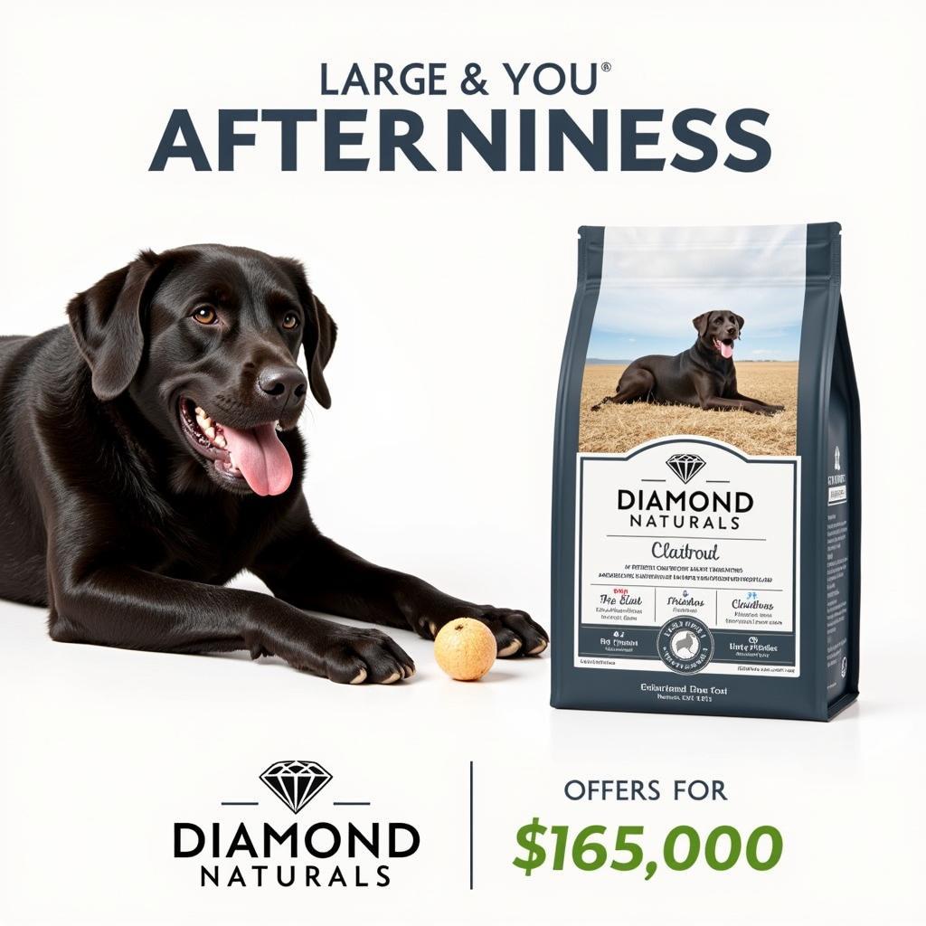 A Happy and Healthy Large Breed Dog After Eating Diamond Naturals