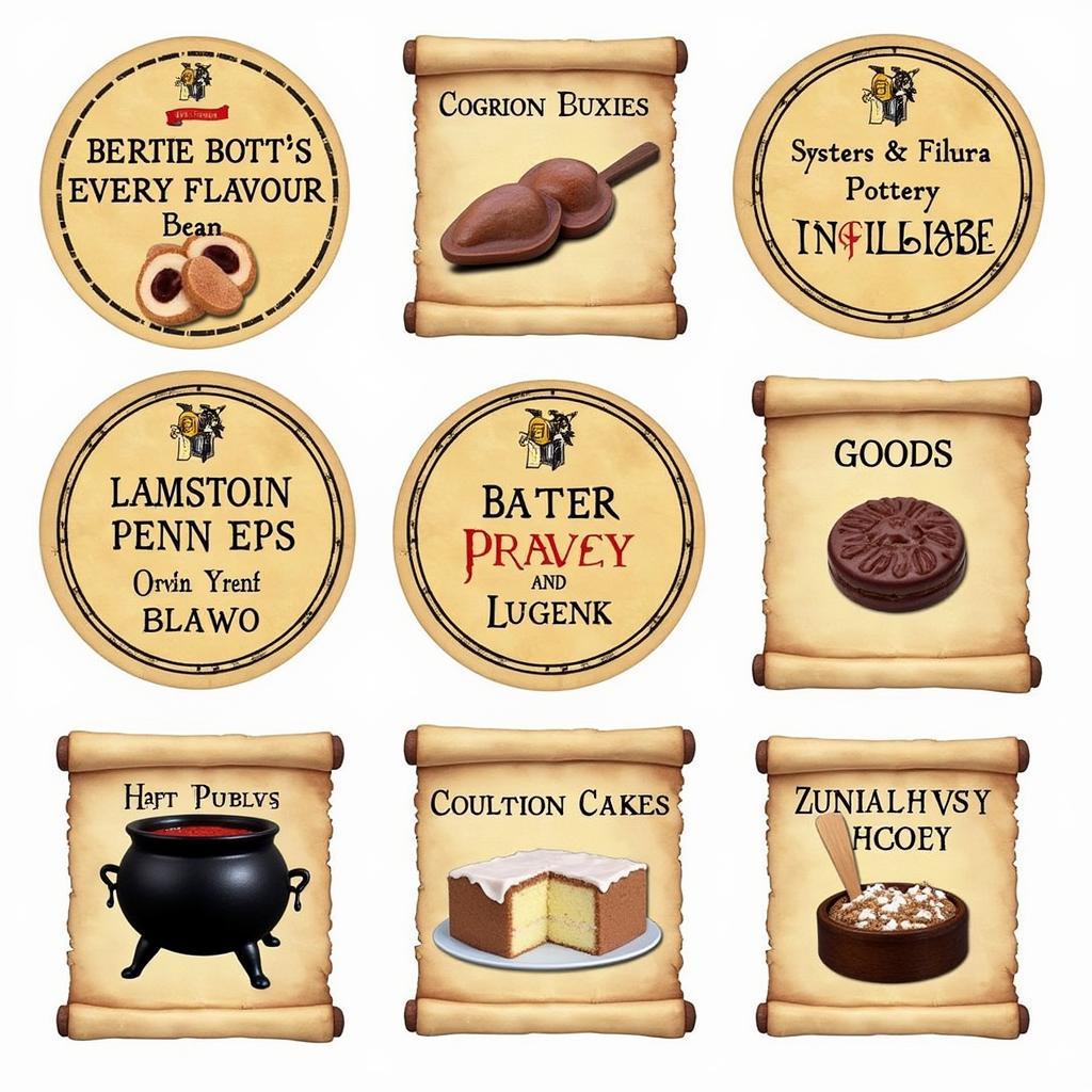 Printable Harry Potter Food Labels: A collection of various Harry Potter themed food labels ready to be printed and used for a magical feast.